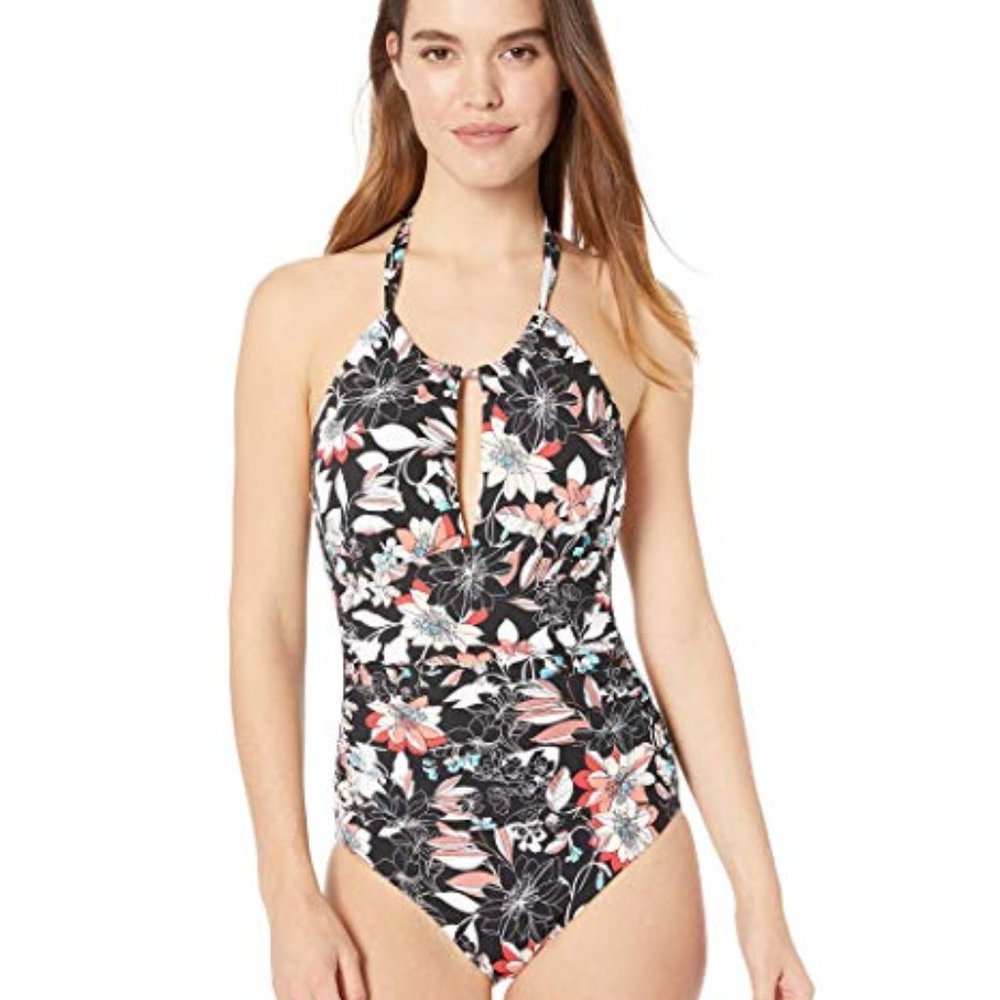 Kenneth Cole One Piece Halter Swimsuit